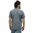thumbnail image 4 of Atasi Men's Short Sleeve Gray Cotton Kurta Collar Shirt Casual Clothing-Small, 4 of 7