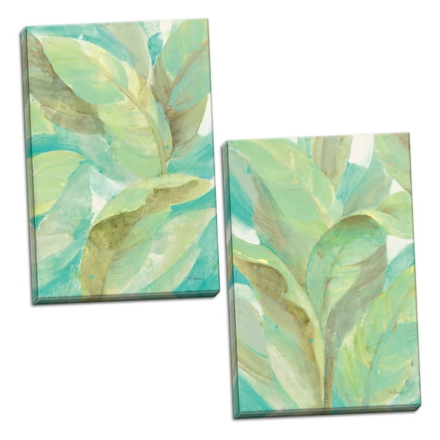 Gango Home Decor Tropical Under the Palms I & II by Albena Hristova (Ready to Hang); Two 16x24in Hand-Stretched Canvases