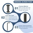 thumbnail image 3 of Binding Screw Posts Screw Posts Carbon Steel Binding Bolts with Wrench for Leather Scrapbook, Black Oxide 20 M6 x 16mm, 3 of 7