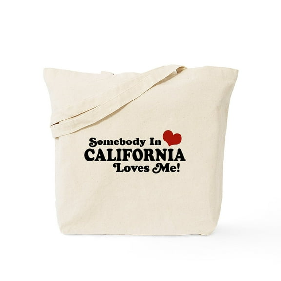 CafePress - Somebody In California Loves Me Tote Bag - Unisex Canvas Tote Bag, Beige, 1-Piece
