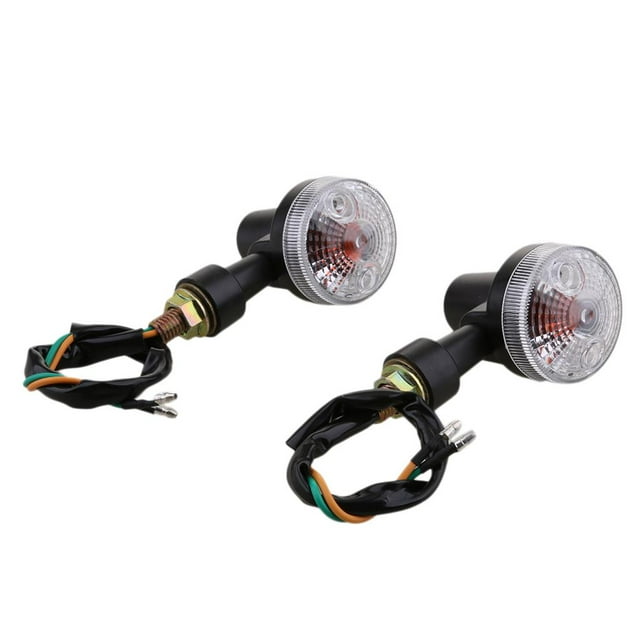 funtasica 12V Universal Motorcycle Turn Light Round Indicator Lamp Type 2
