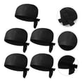 thumbnail image 2 of 5pcs cocina cocina chef sombreros restaurante chef sombreros para servir sombreros de turbante (negro), 2 of 6