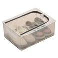 thumbnail image 2 of Transparent Shoe Storage Box Foldable Shoe Box Dustproof Shoe Organizer No-Install Clear Shoe Box PVC Shoe Container Eczema Protection 15x12x6in, 2 of 4