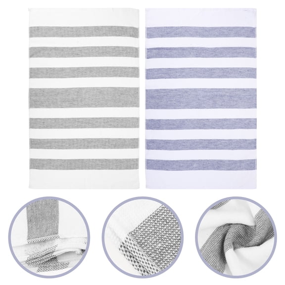 ELAYARD Blue Cotton Yarn Kitchen Dish Towels Absorbent for Home Use 2Pcs