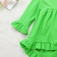 thumbnail image 6 of Odeerbi Baby Girls Clothes Toddler Outfit Solid Color St. Patrick's Day Four-leaf Print 2025 Long Sleeve Print Suit Green, 6 of 9