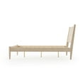 thumbnail image 6 of Camaflexi Mid Century Platform Bed Wood Panel Bed Frame with Headboard, Full, Light Oak, 6 of 8