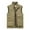 Khaki, variant on BiZtdJrK Mens Lightweight Vest Casual Stand Collar Sleeveless Cargo Vests Outdoor Workwear Jacket for Travel Hiking Golf with Multi Pockets Daily Sales Clearance Army Green M