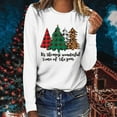 thumbnail image 2 of Christmas Long Sleeve Shirts for Women Funny Xmas Gifts Christmas Tree Print Sweatshirt Holiday Graphic Shirts Blouse Womens Clothing Cheap, 2 of 7