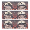 thumbnail image 1 of Ensemble de 6 Sets de Table d'Horreur Citrouille Effrayante pour Halloween Décorations de Table de Fête Intérieure, 1 of 7