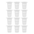 thumbnail image 1 of Vasos de red de malla ranurada: 50 unidades de cestas hidropónicas, macetas de red, cestas para viveros de jardín, cubos con borde ancho para acuaponía, hidroponía, color blanco, 1 of 6