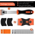 thumbnail image 2 of Raspador de cuchilla de afeitar, herramienta de raspador de afeitar de 2 piezas para quitar etiquetas, pegatinas de registro, tinte, grasa del parabrisas, electrodomésticos, 2 of 5