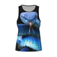 thumbnail image 4 of Easygdp Blue Viper Snake Men's Tank Top, Sleeveless Muscle T Shirts, Breathable, Quick-Dry, Loose for Gym, Running, Fitness - Large, 4 of 9