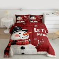 thumbnail image 2 of jejeloiu Let It Snow Bedding Comforter Set,Xmas Snowmen Twin Comforter Sets,Merry Christmas Bedding Set For Children,Super Cozy Room Decor Reversible,2 Pieces, 2 of 8