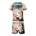 thumbnail image 6 of Anya Forger Spy X Boys Rash Guard Set 2 Piece Swimsuits Short Sleeve Bathing Suits with Trunks, 6 of 7
