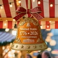 thumbnail image 2 of United States 250Th Anniversary Bell Ornament,Commemorative Doorbell Ornament Of U.S. 250Th,2D Vintage Christmas Ornaments,Acrylic Hanging Bell For Christmas Tree Decorations(Orange), 2 of 4