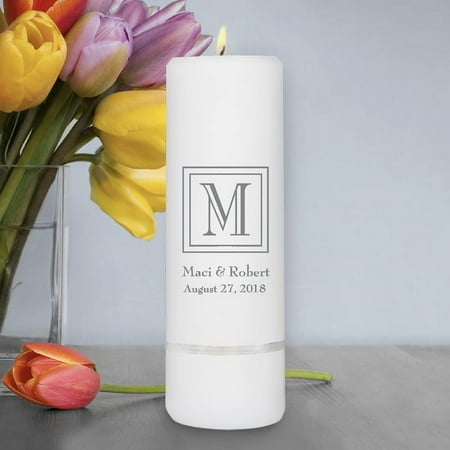 Personalized Wedding Unity Candle - Personalized 3"x 9" Candle