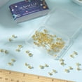 thumbnail image 3 of 1 Box 80Pcs Real 18K Gold Plated Ball Earring Studs With Loop 4mm - 40Pcs Posts 40Pcs Butterfly Backs for Jewelry Making Accessories DIY Dangle Earrings, 3 of 8