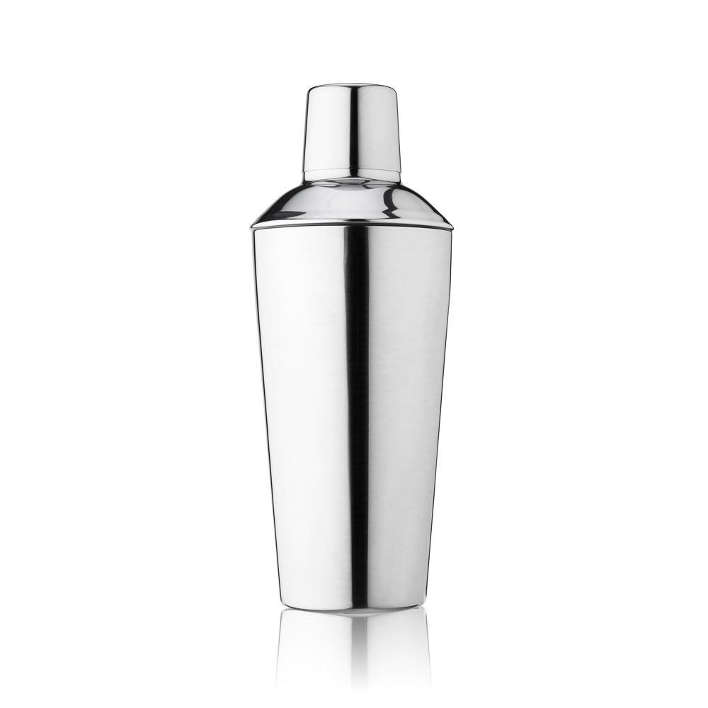 Stainless Steel Cocktail Shaker wit Cap and Strainer by Savoy 24oz