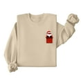 thumbnail image 4 of Lorytime Womens Christmas Sweatshirts Santa Claus Print Shirt Crew Neck Long Sleeve Pullover Loose Tops for Holiday, 4 of 6