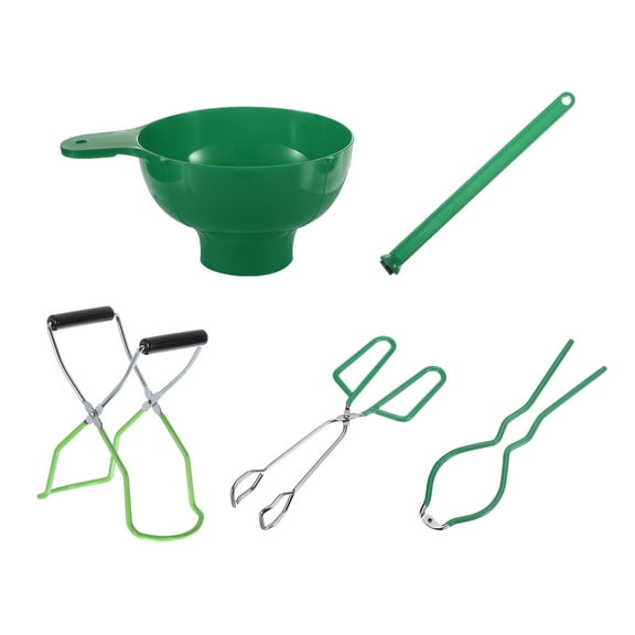 Uxcell Canning Kit Tools Set, 5 Pieces Home Canning Supplies Kits, Green