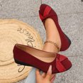 thumbnail image 3 of BOERTEU Women Rhinestone Wedge Slip On Dress Shoes, 3 of 8
