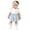 Q153 Blue, variant on Curuila Newborn Baby Girls Romper Short Sleeve Plaid Print Crew Neck Bodysuits With Headbands Fashionable Soft Jumpsuit Blue Size 9-12 Months