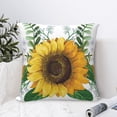 thumbnail image 4 of Yiaed Sunflowers (2) Print Pillow Covers Super Soft Decorative Square Throw Pillow Covers Case Cushion Covers for Sofa Couch Bedroom Car Decor（No pillow core）-24"x24", 4 of 7