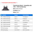 thumbnail image 2 of Transmission Mount - Compatible with 1995 - 1998 Ford Mustang 1996 1997, 2 of 2