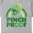 thumbnail image 2 of Men's Looney Tunes St. Patrick's Day Marvin the Martian Pinch Proof  Graphic Tee Athletic Heather Large, 2 of 5