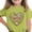 Mint Green, variant on Girls Floral Heart Graphic T-Shirt Crewneck Short Sleeve Kids Mother's Day Top 95% Polyester 5% Spandex Black,Size 4-5T