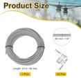 thumbnail image 2 of Uxcell 1/8" Wire Rope Vinyl Coated 66ft Steel Wire Cable with Crimping Sleeve Clear, 2 of 7