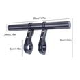thumbnail image 6 of Thinsont Bike Handlebar Extender Clamp Handle Bar Extended Bracket Clamp Extension Alloy Holder Mount Clip grain black 20cm, 6 of 8