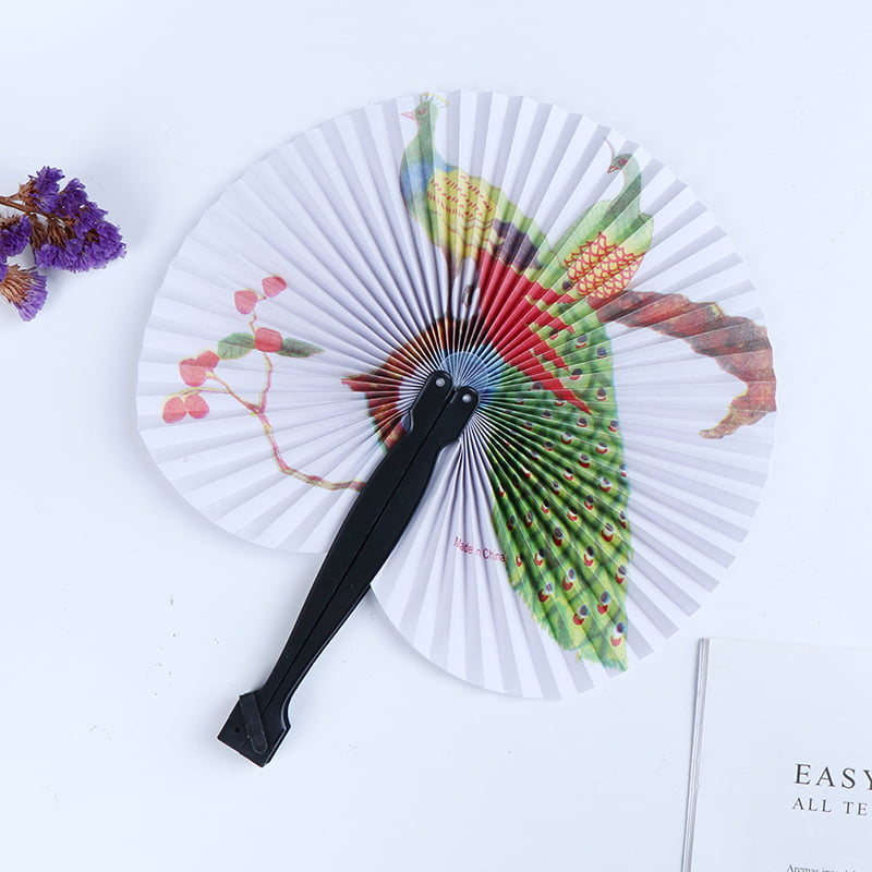 Summer Handheld Fan Chinese Folding Hand Fan Printed Paper Decorative gift US 