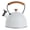 White, variant on MegaChef 3.2 Quart Whistling Tea Kettle with Wood Grain Nylon Cool Touch Handle, Matte