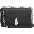 thumbnail image 2 of Calvin Klein Lock Leather Shoulder Bag, Black/Silver, 2 of 5