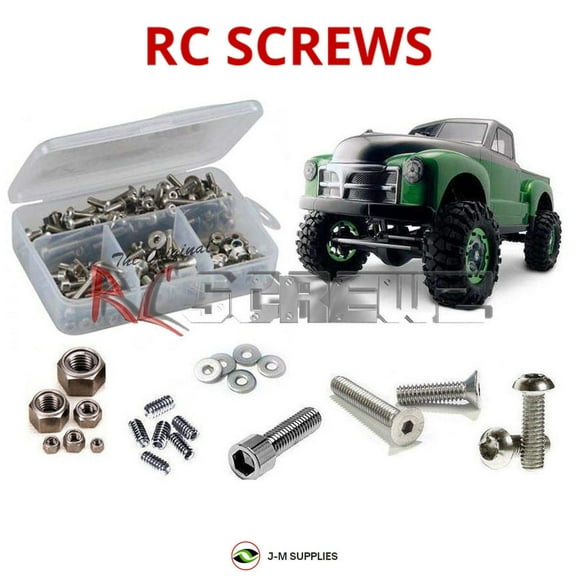 RCScrewZ Stainless Steel Screw Kit axi002 for Axial Racing SCX-10 RC Car | PRO