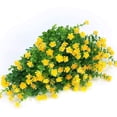 thumbnail image 4 of Flores artificiales falsas para exteriores, plantas de boj resistentes a los rayos UV, arbustos, paquete de 28, vegetación de plástico sintético para interiores y exteriores, macetero colgante, hogar, oficina, boda, decoración de granja-amarillo- brillar Electrónica, 4 of 5