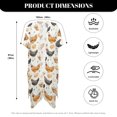 thumbnail image 6 of HELLHERO Polyester Long Kimono Swimsuit Cover Up for Vacation Lightweight Quick Dry Chicken Eggs, 6 of 6