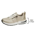 thumbnail image 5 of YLYL Women's Fashion Sneakers Lace up Slip on Thick Soled Lightweight Comfortable Casual Walking Shoes, 5 of 9