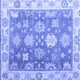 thumbnail image 1 of Ahgly Company Machine Washable Indoor Square Oriental Blue Traditional Area Rugs, 5' Square, 1 of 4