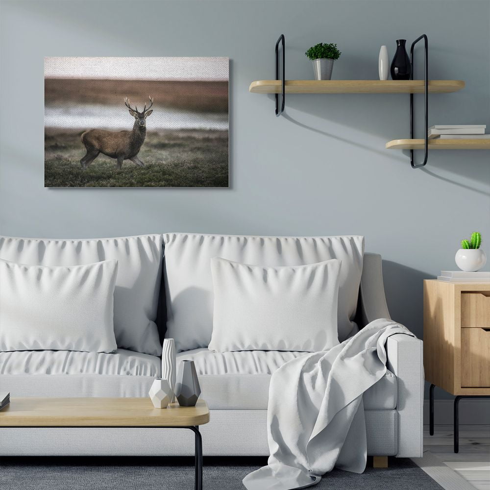 Stupell Industries Wild Deer Animal Landscape Photo Canvas Wall Art by Villager Jim