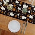 thumbnail image 5 of Camino de mesa de Halloween, esqueleto fantasma, calabazas espeluznantes, arpillera, corredores de Halloween, casa de vacaciones, cocina, mesa de comedor, fiesta, decoración interior y exterior, 5 of 5