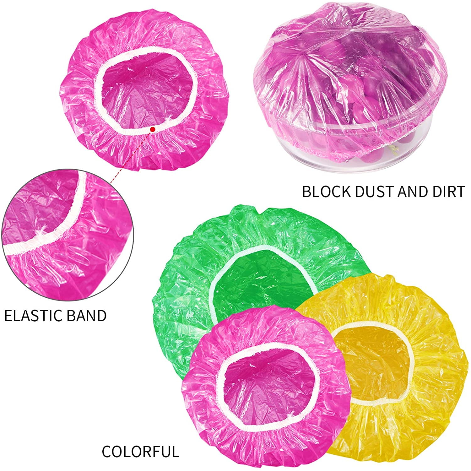 PHOGARY 5 Couvercles De Bol Réutilisables, Couvercles En Tissu Imperméables Pour Le Bol à Salade