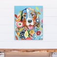 thumbnail image 4 of Creative Products Bright Floral Dog by Lily Barton 20x24 Canvas Wall Art, 4 of 5