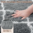 thumbnail image 5 of 8'*10' Area Rug, Soft Fluffy Area Rugs for Living Room Bedroom Geometric Carpet, Gray & Black, 5 of 13