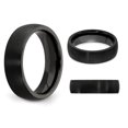 thumbnail image 3 of Mens Black Titanium Textured Groove Band Ring (6mm), 3 of 4