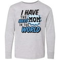 thumbnail image 3 of Inktastic I Have the Best Mom in the World with Speech Bubble Long Sleeve Youth T-Shirt, 3 of 5