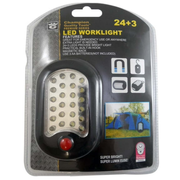 ToolUSA Compact LED Worklight | 27 Ultra-Bright LEDs with Hook & Magnet | Versatile Lighting Tool | Size 3.75" x 2.5" x 1.25"