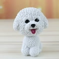 thumbnail image 3 of Resin Bobble Head Dog Figurine /Car Dashboard Decor -Bichon, 3 of 8