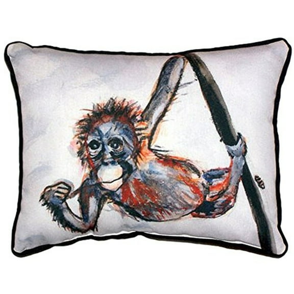 Betsy's Monkey Small Indoor/Outdoor Pillow 11x14